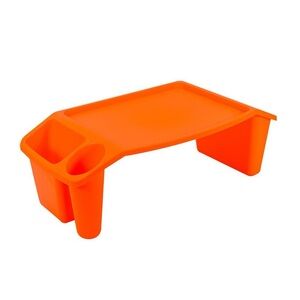 Plastic Lap Tray Food Laptop Computer Desk Serving Orange